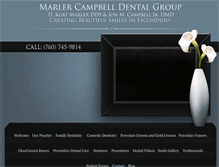 Tablet Screenshot of marlercampbelldental.com